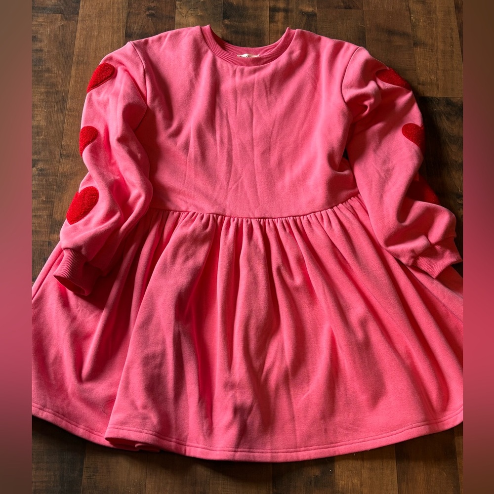Main Strip Vibrant Pink Valentine Valentine’s Dress Hearts